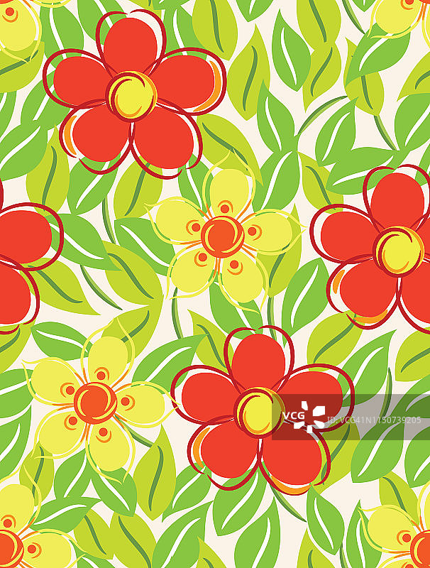 花无缝图案。图片素材