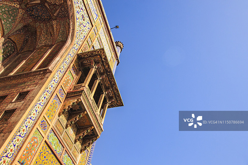 巴基斯坦拉合尔瓦齐尔汗清真寺图片素材