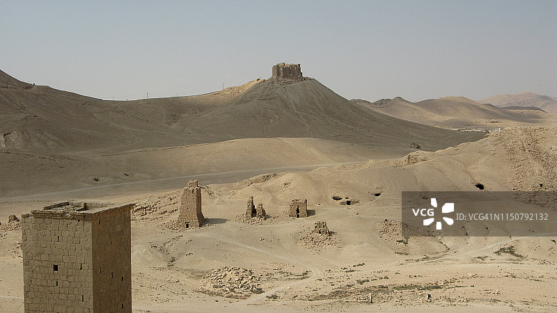 公元1世纪叙利亚沙漠巴尔米拉陵墓谷图片素材