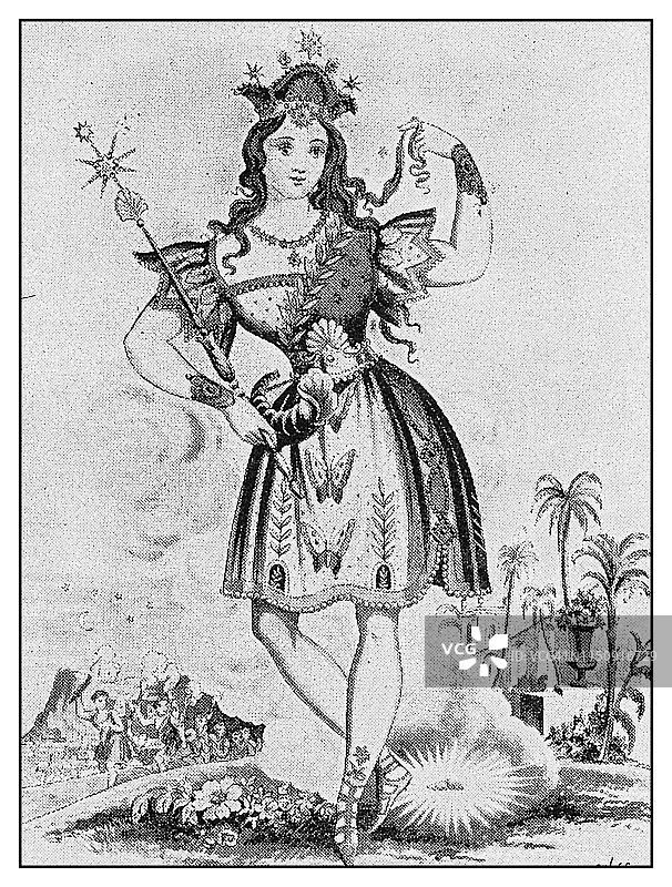 古董插画：提泰妮娅图片素材