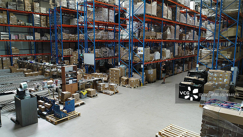仓库物流中心鸟瞰图图片素材