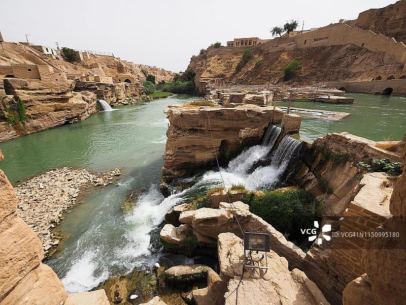 伊朗胡齐斯坦省舒什塔尔历史液压灌溉系统图片素材