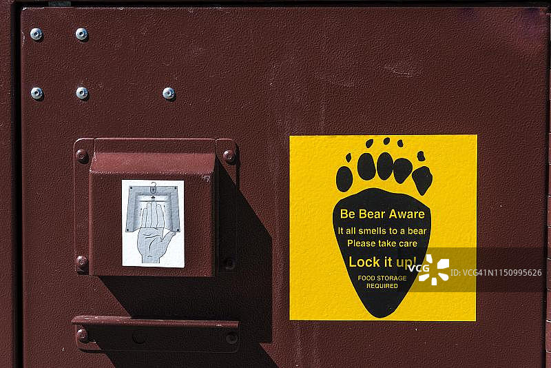 大提顿国家公园的防熊垃圾桶（美国怀俄明州）图片素材