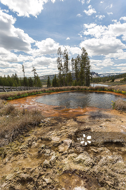 中途间歇泉盆地图片素材