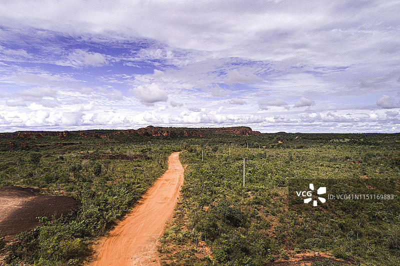 巴西托坎廷斯州塞拉多景观的俯视图图片素材
