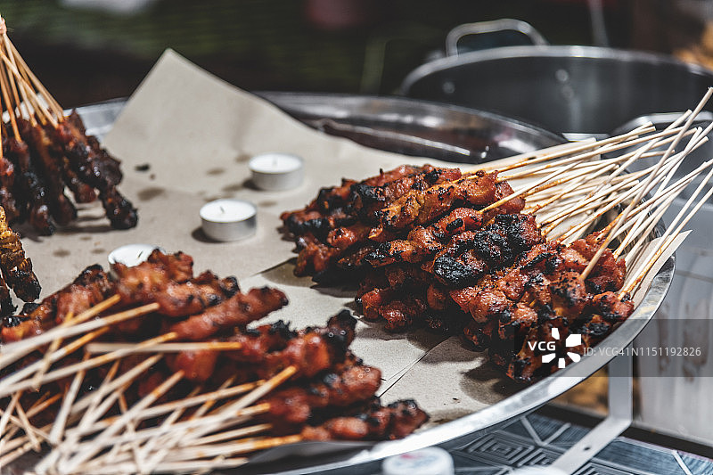 鸡肉沙爹图片素材