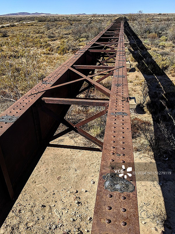 南澳大利亚内陆公路旅行：古老的甘铁路图片素材