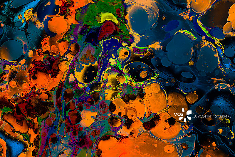 抽象大理石纹艺术图案为丰富多彩的背景图片素材