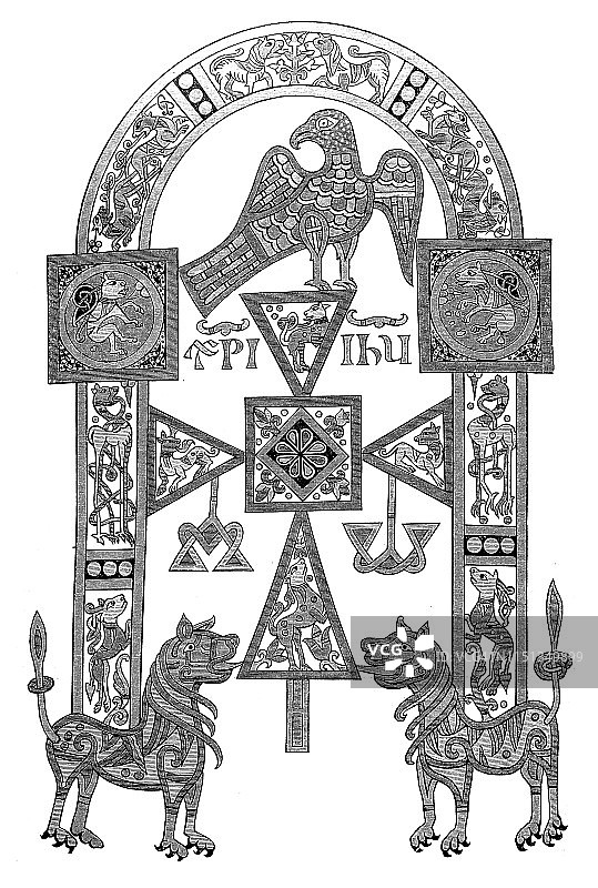 墨洛温手稿装饰图片素材