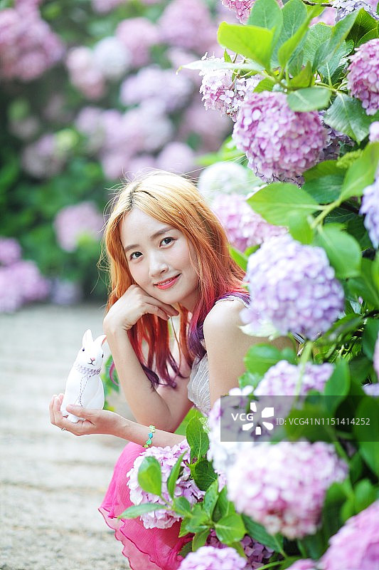 爱丽丝和兔子在兔子洞里图片素材