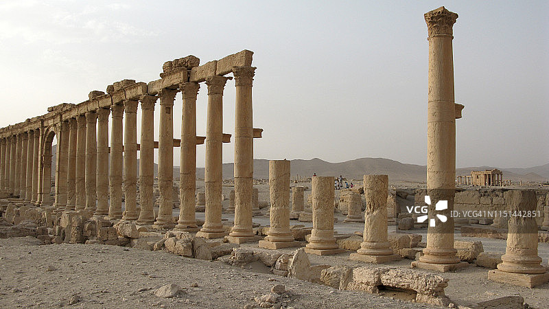 巴尔米拉大柱廊图片素材