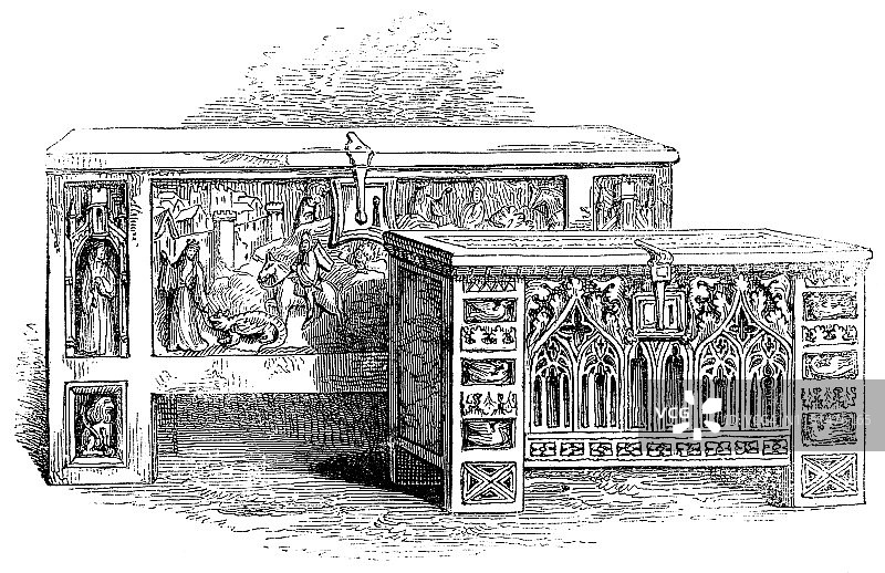 17世纪伊丽莎白风格的箱子图片素材