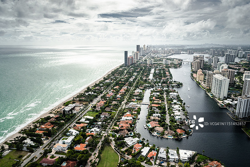 劳德代尔堡鸟瞰图图片素材