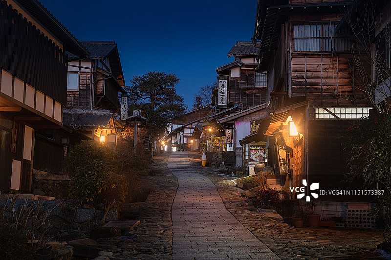 马笼宿老街图片素材