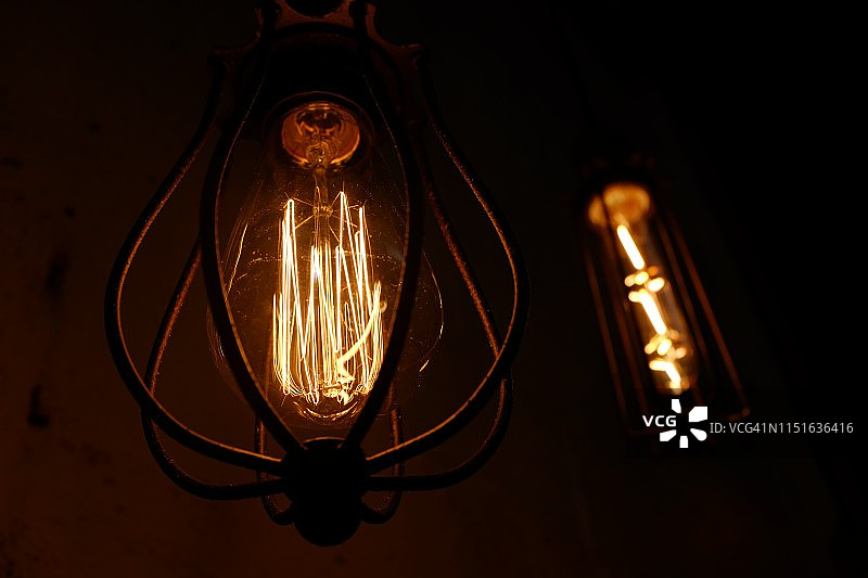 爱迪生复古灯泡背景图片素材