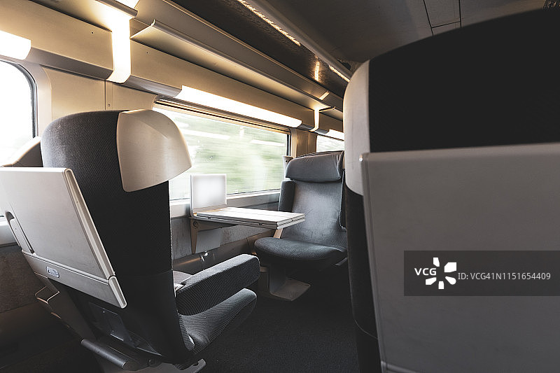 法国巴黎TGV列车座椅图片素材