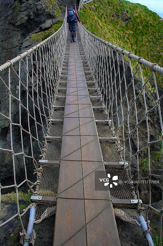 安特里姆海岸卡里克索桥特写图片素材