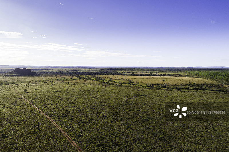 巴西托坎廷斯州塞拉多景观的俯视图图片素材
