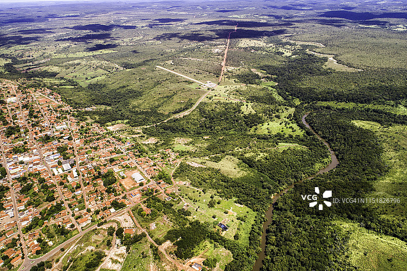 巴西托坎廷斯州塞拉多景观的俯视图图片素材