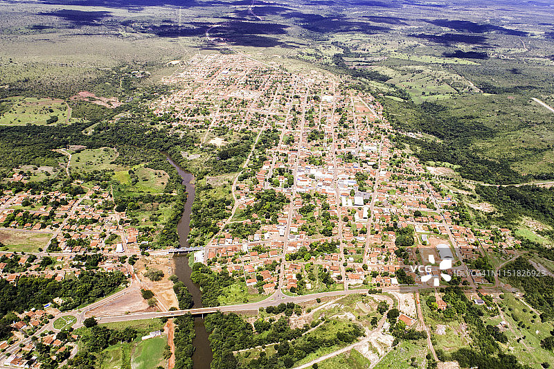 巴西托坎廷斯州塞拉多景观的俯视图图片素材