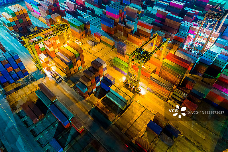 集装箱仓库图片素材