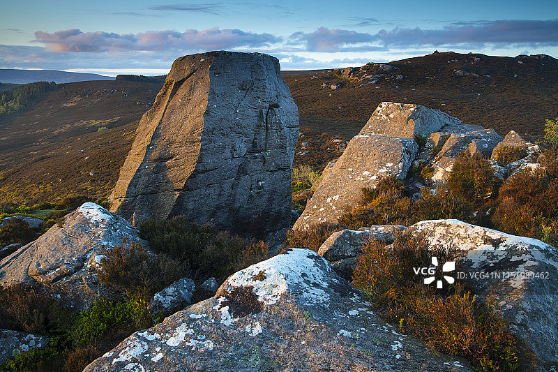 英国诺森伯兰国家公园德雷克石图片素材