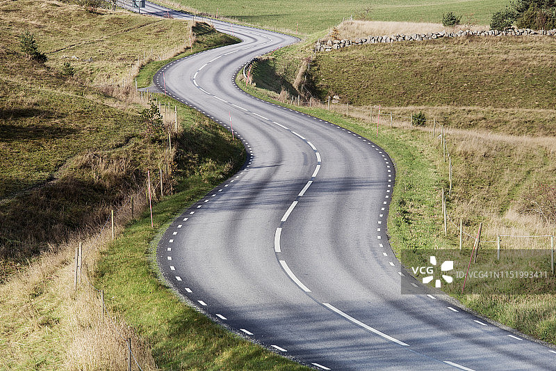 乡村公路景色图片素材