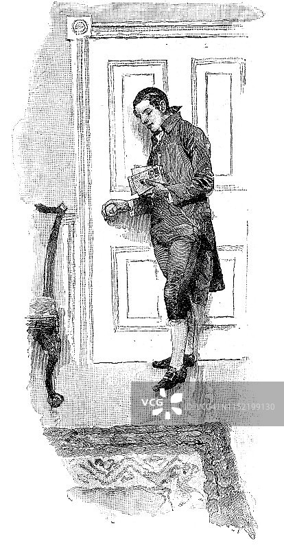 秘书送邮件图片素材