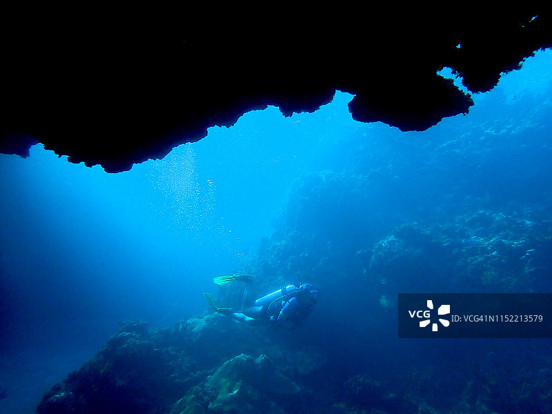 潜水女图片素材