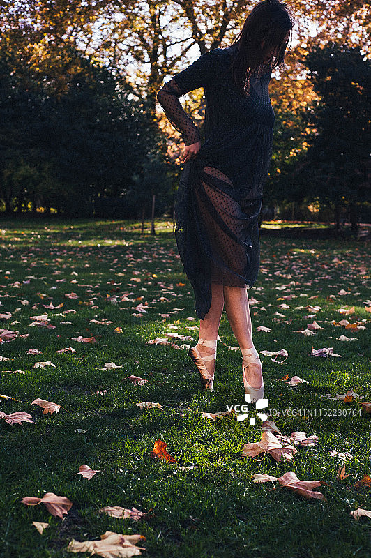 公园里的芭蕾舞者图片素材