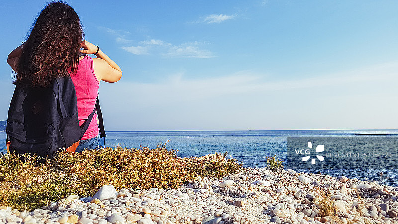 享受夏日海滩图片素材