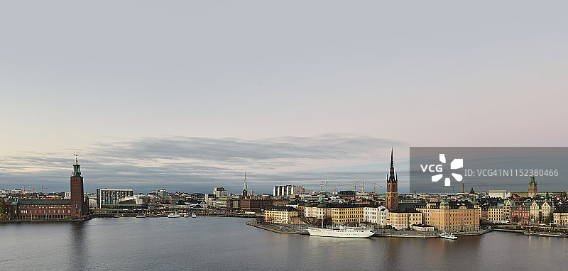 瑞典斯德哥尔摩日落景色图片素材