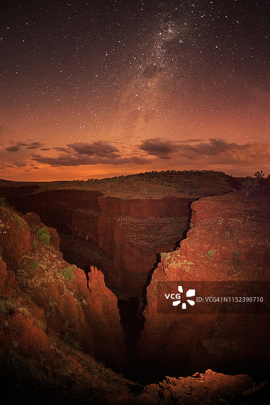 汉考克斯峡谷上空的银河—卡里吉尼国家公园图片素材