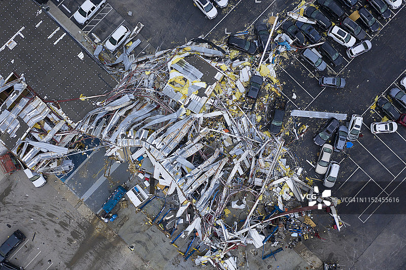 密苏里州杰斐逊市的龙卷风灾害图片素材