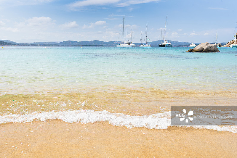 意大利撒丁岛马达莱纳群岛斯帕吉岛科尔萨拉海湾图片素材