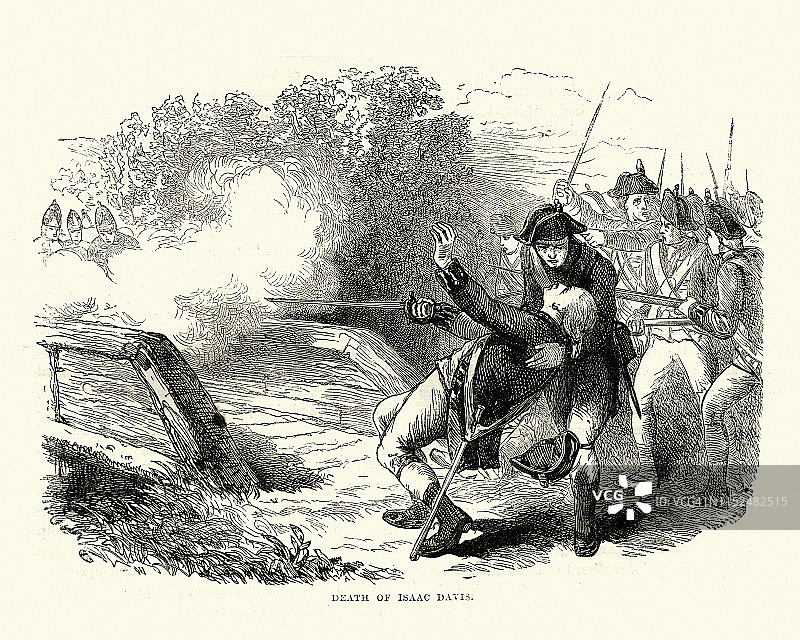 艾萨克·戴维斯在康科德战役中阵亡图片素材