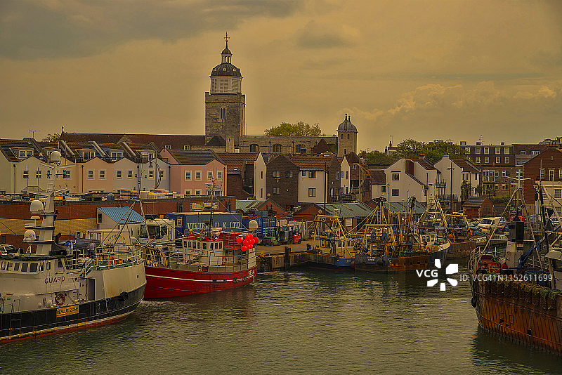 英国汉普郡朴茨茅斯老城区图片素材