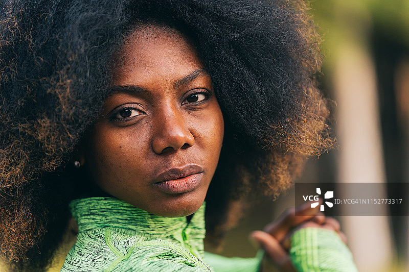 非洲裔女运动员图片素材