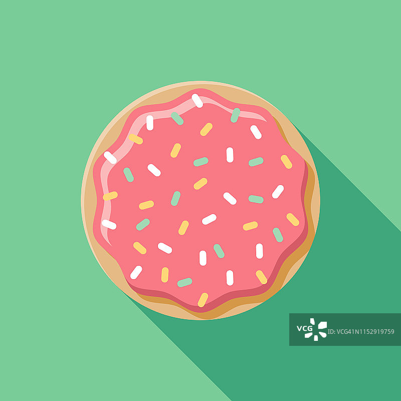 草莓糖霜甜甜圈图标图片素材