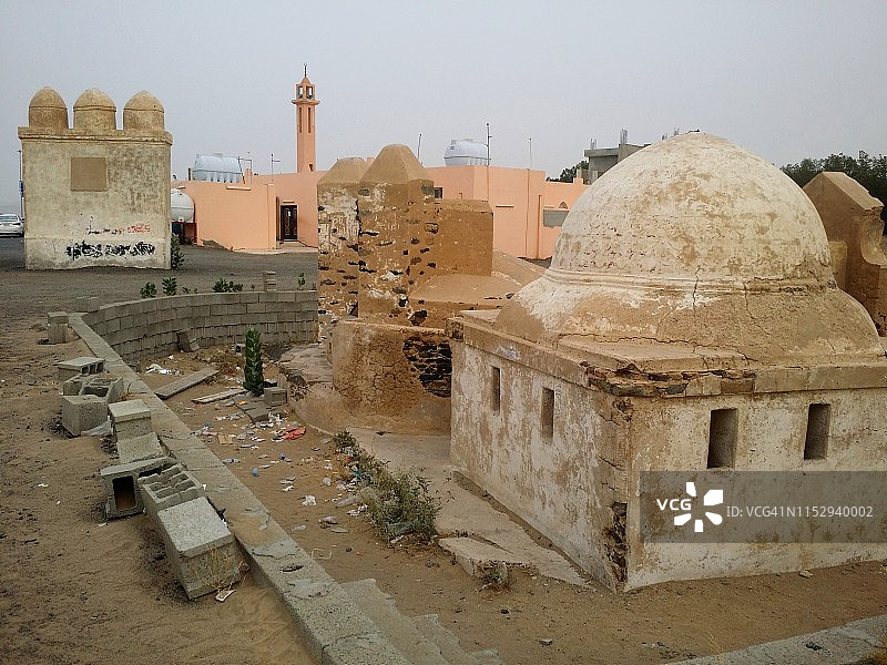 穆罕默德先知及其同伴在侯代比亚条约期间的休息地图片素材