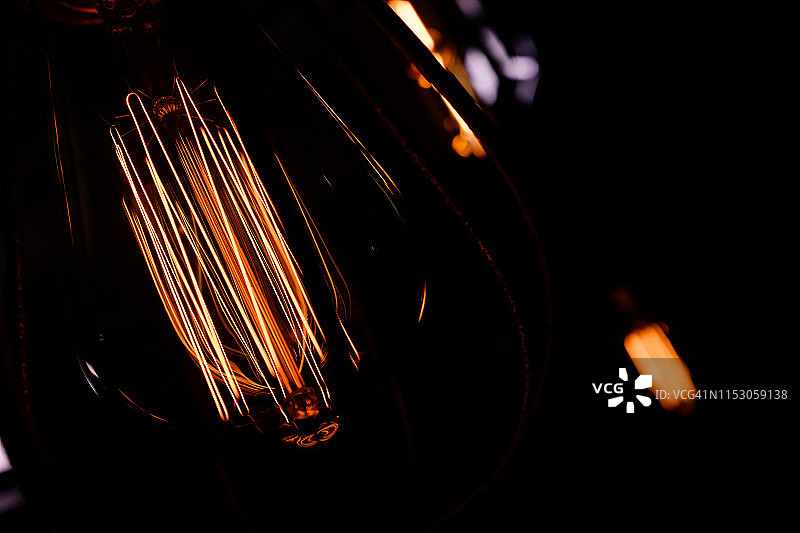 爱迪生复古灯泡背景图片素材