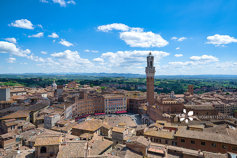 意大利托斯卡纳锡耶纳鸟瞰图图片素材