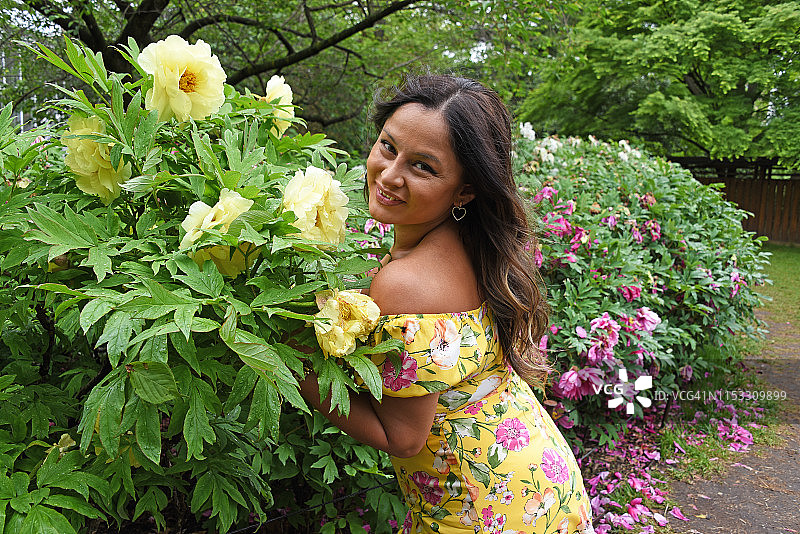 纽约布鲁克林植物园的春季模特照片。拍摄于2019年5月19日图片素材