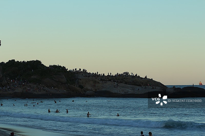 黄昏时的阿尔波阿多岩石图片素材