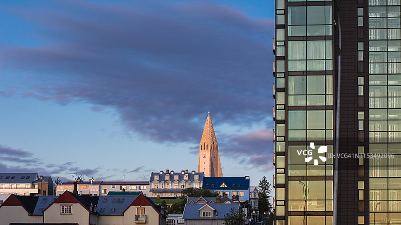 冰岛雷克雅未克大教堂图片素材