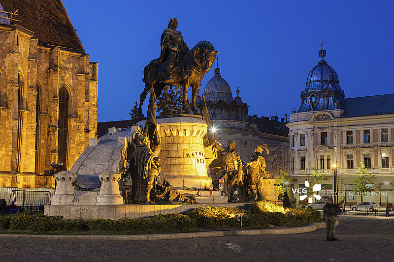 克卢日-纳波卡的马蒂亚斯·科维努斯雕像图片素材