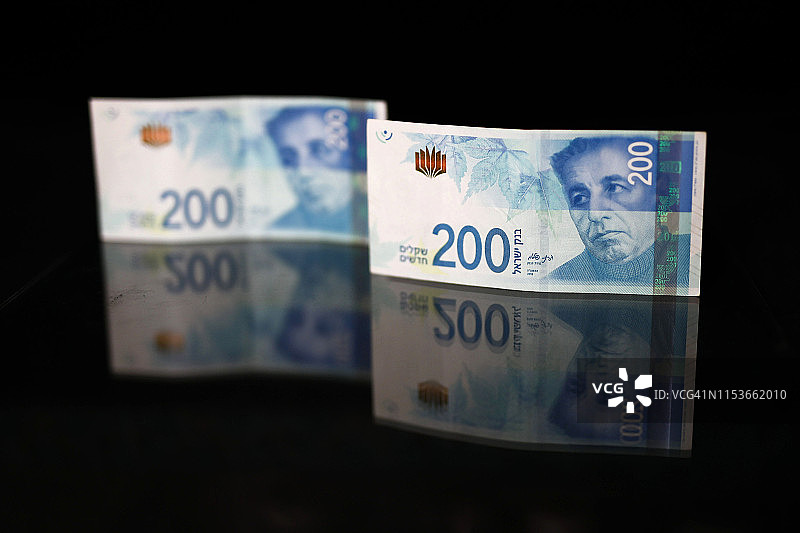 以色列货币：谢克尔图片素材