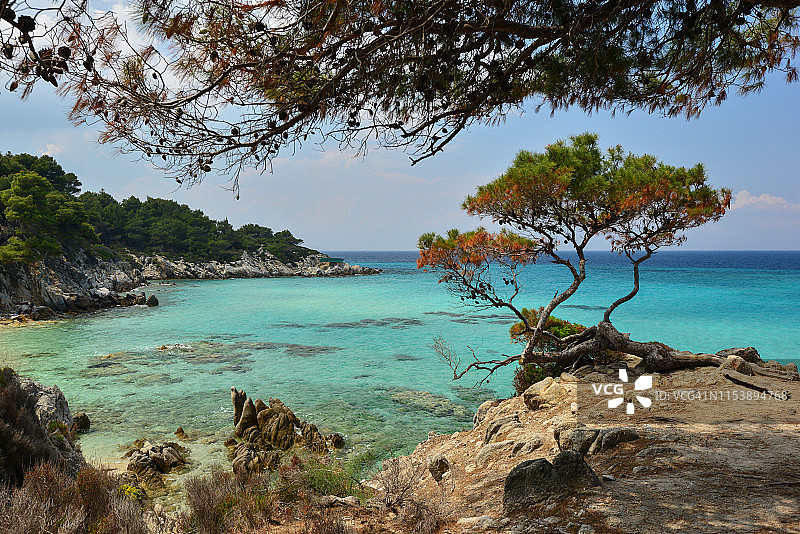 希腊美丽的海岸风光图片素材