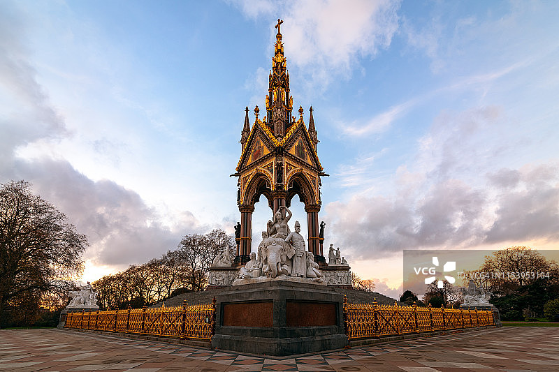 英国伦敦艾伯特纪念碑图片素材