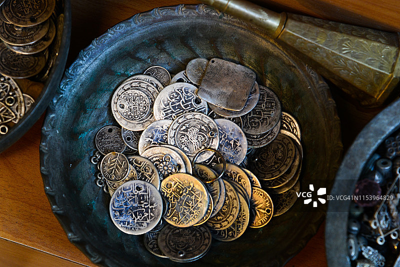 复古以色列硬币图片素材